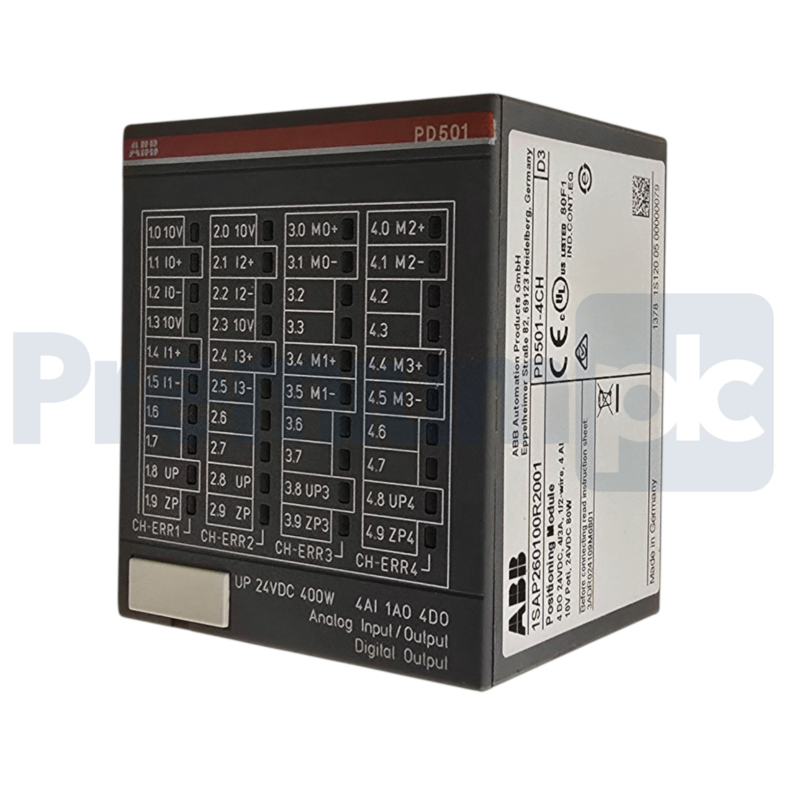 ABB PD501-4CH | 1SAP260100R2001 AC500 S500 I/O 4-Ch Positioning Module NSMP