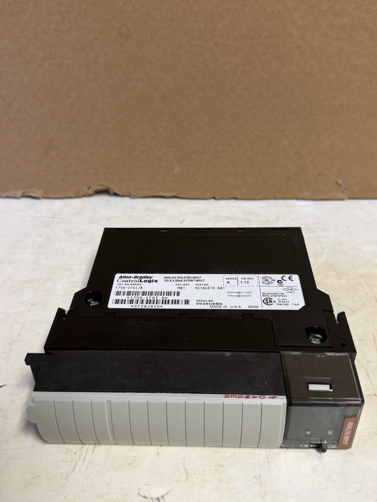 Allen Bradley 1756-IF6I ControlLogix Analog Input 6-Ch Isolated Module Ser A
