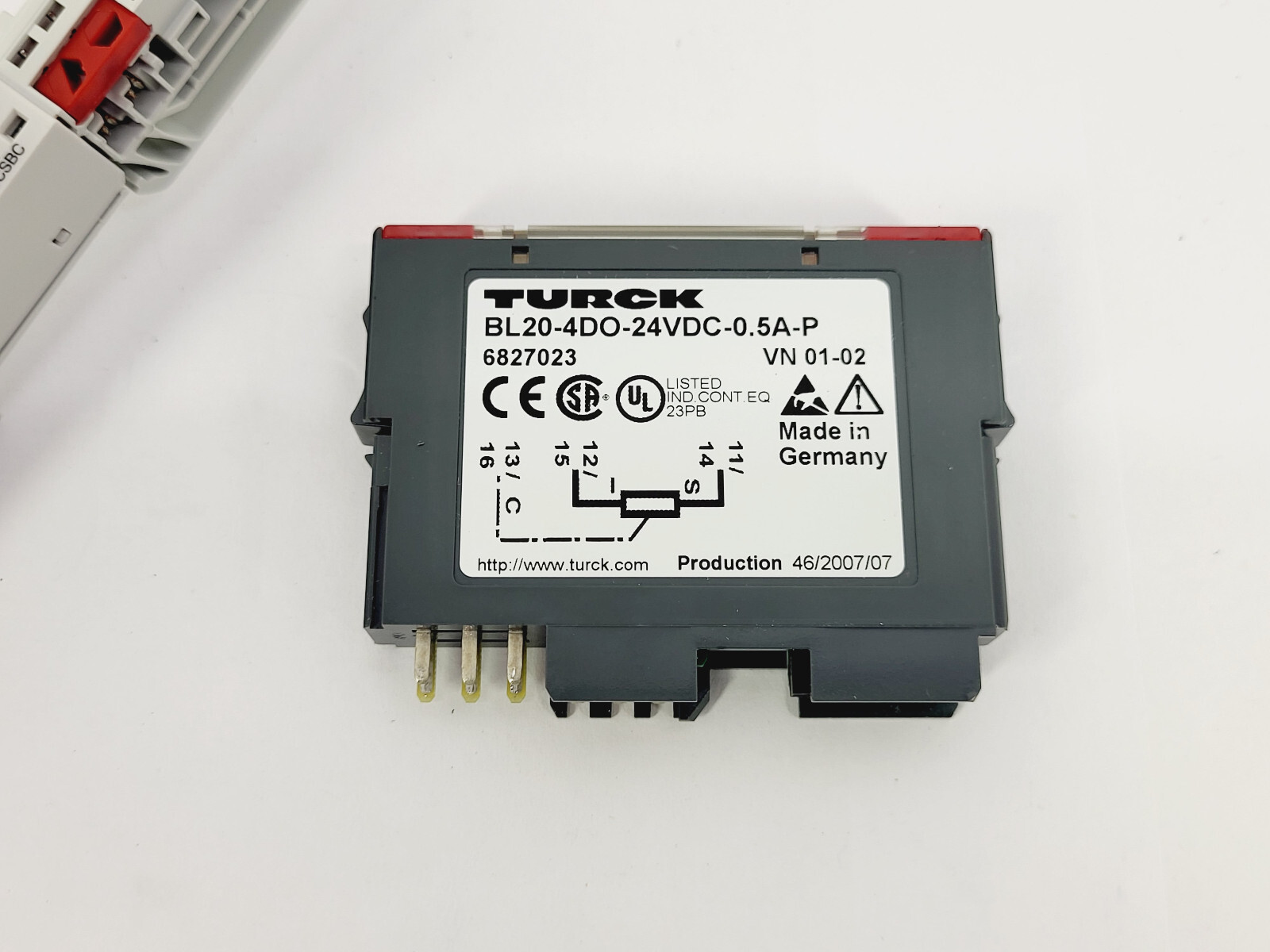 Turck BL20-4DO-24VDC-0.5A-P (6827023) BL20 System 4Ch 24V Digital Output Module