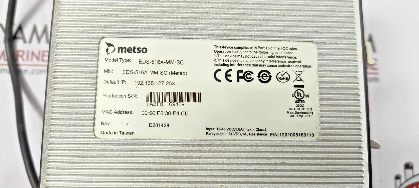 METSO EDS-516A-MM-SC ETHER DEVICE SWITCH (FAST SHIP BY DHL/FEDEX)