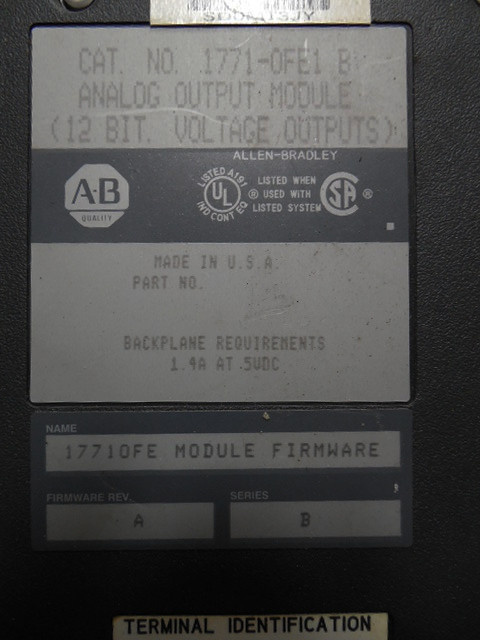 USED Allen Bradley 1771-OFE1/B PLC-5 Analog Output Module