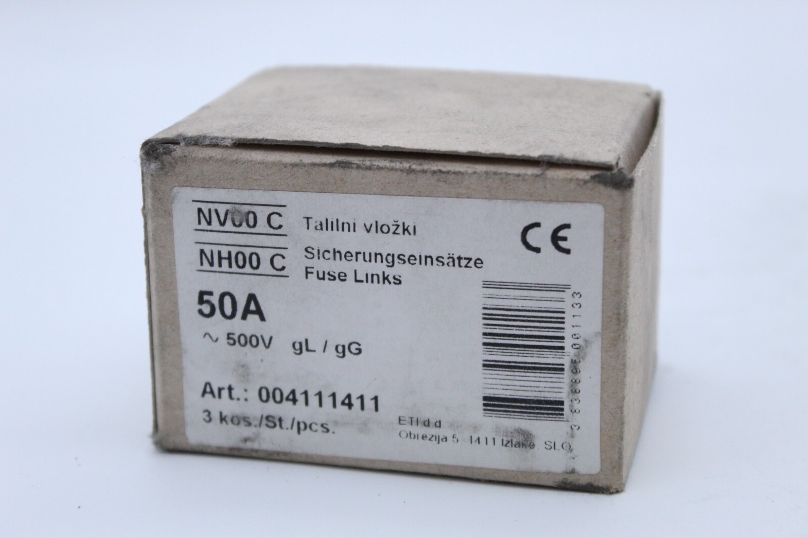 ETI NV00 C 50A 500V, 004111411, 3 Pack