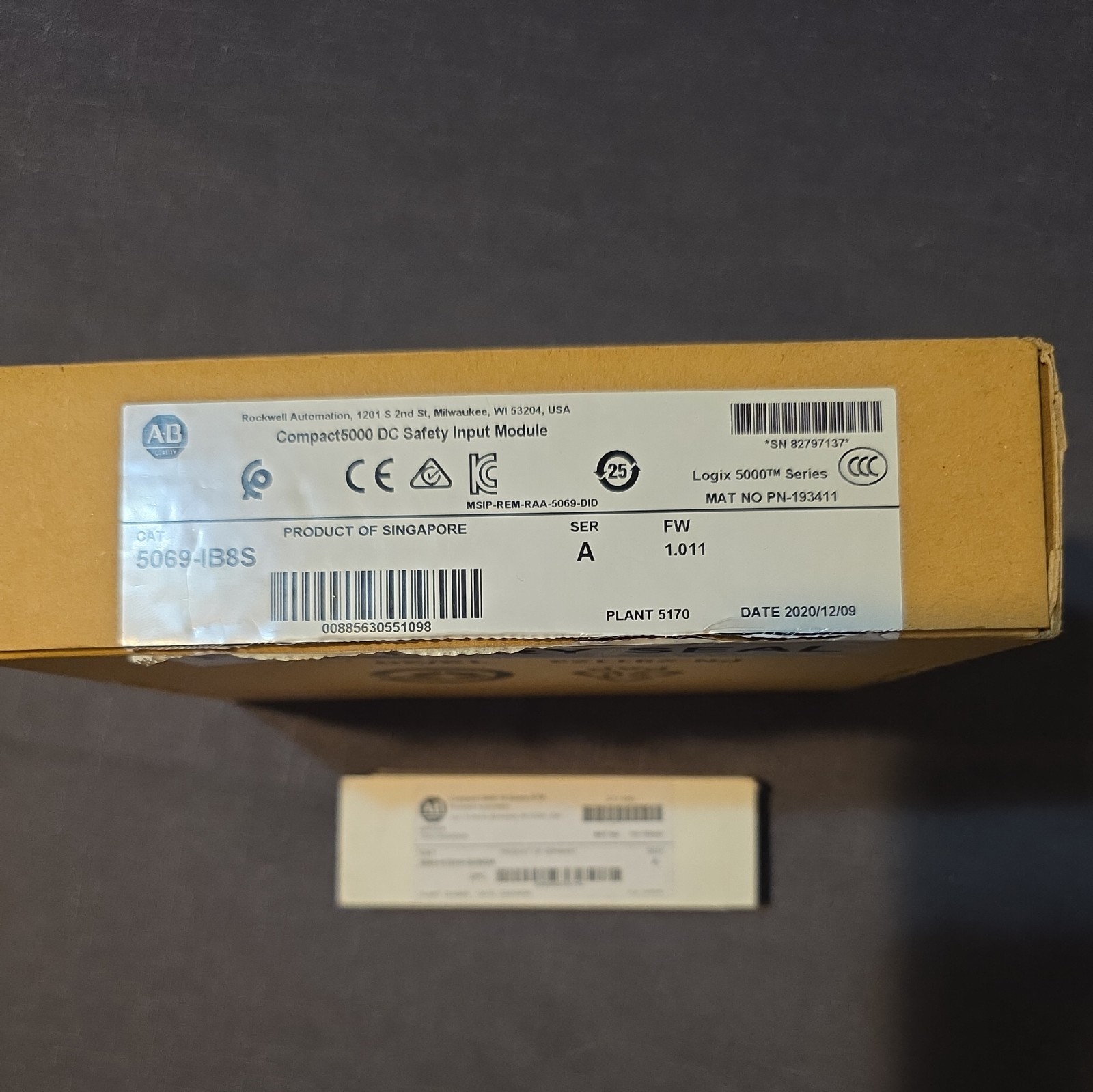5069-IB8S Allen Bradley Compact 5000 8 Channel 24VDC Safety Input Module