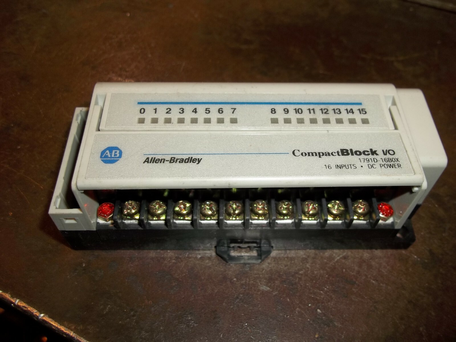 ALLEN BRADLEY 1791D-16B0X SER B COMPACT BLOCK I/O 16 INPUT 1791D-16BOX (198-1)