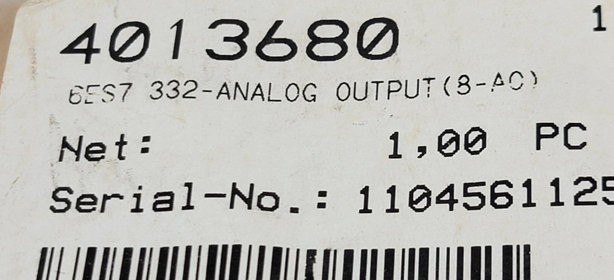 New Siemens 6ES7 332-5HF00-0AB0 Analog Output Module Simatic S7-300