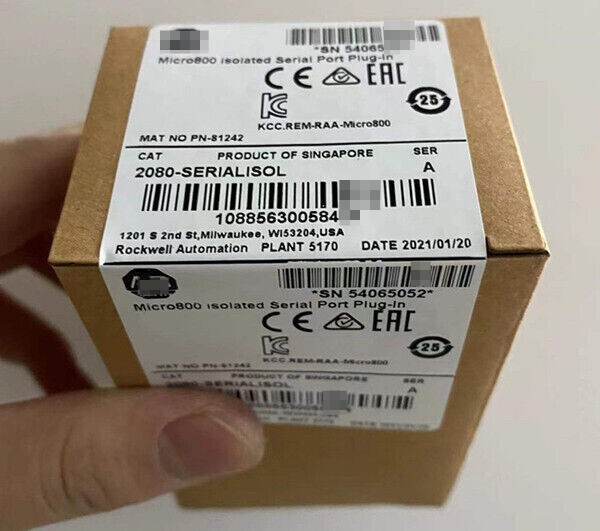 NEW SEALED Allen-Bradley 2080-SERIALISOL Micro800 Isolated Serial Port Plug-In