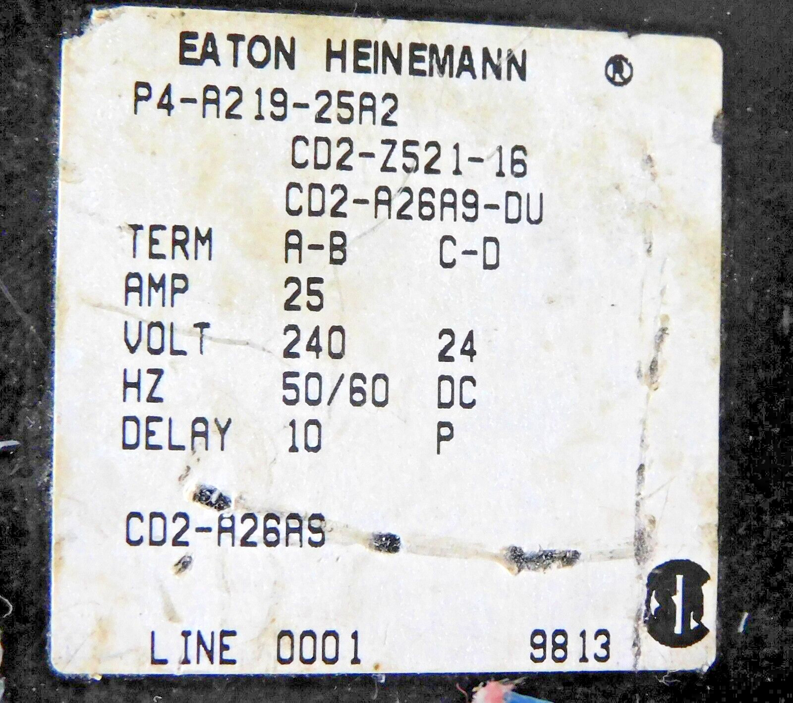 Heinemann CD2-Z521-16 2-Pole Circuit Breaker 240V AC 25 Amp 50/60 Hz