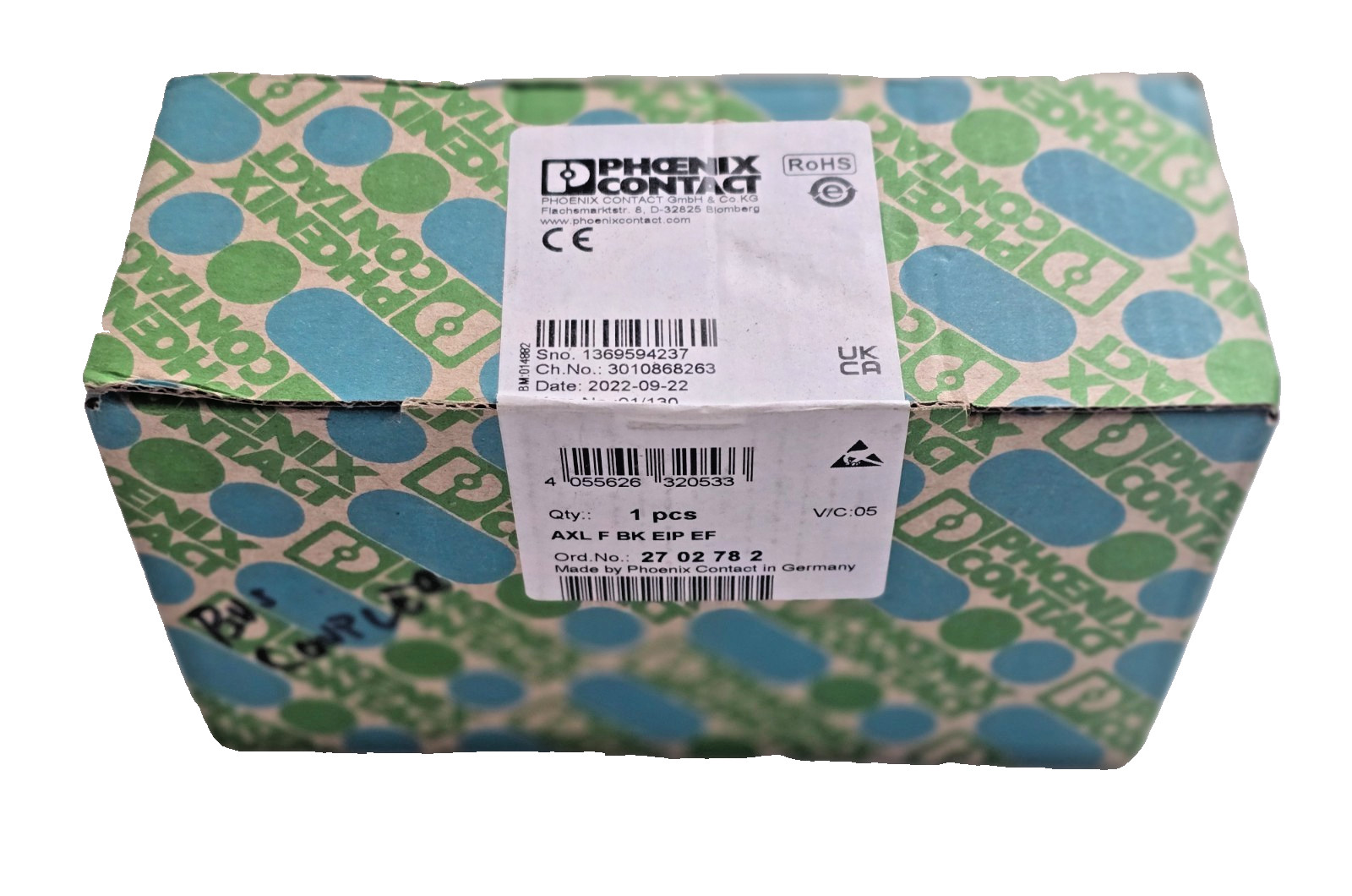 Phoenix Contact 2702782 AXL E EIP AI4 IOL8 M12 EtherNet/IP I/O Module Axioline E