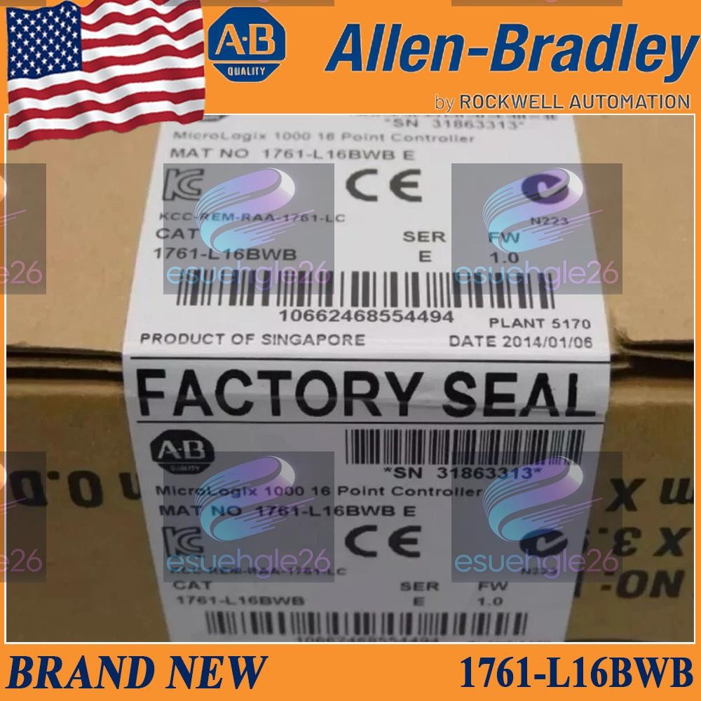 Original PLC-AB 1761-L16BWB/E MicroLogix 1000 16 Point Controller
