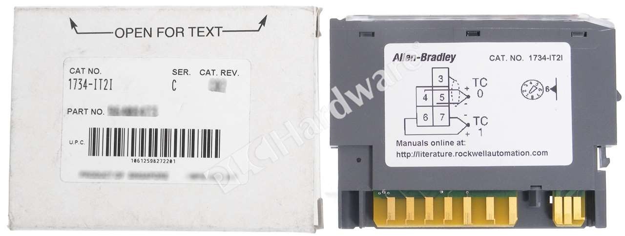 Open Pre-owned Allen Bradley 1734-IT2I /C POINT I/O 24V 2-Ch Thermocouple Input