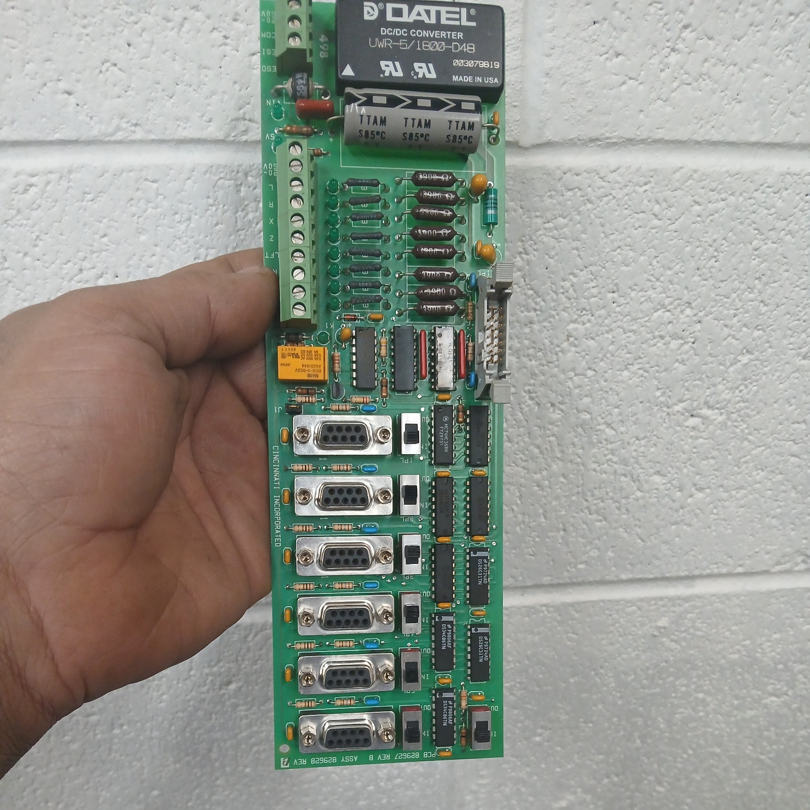 CINCINNATI PCB 829627 ASSY 829628 CONNECTOR BOARD ***USED*** JML Warranty!!!