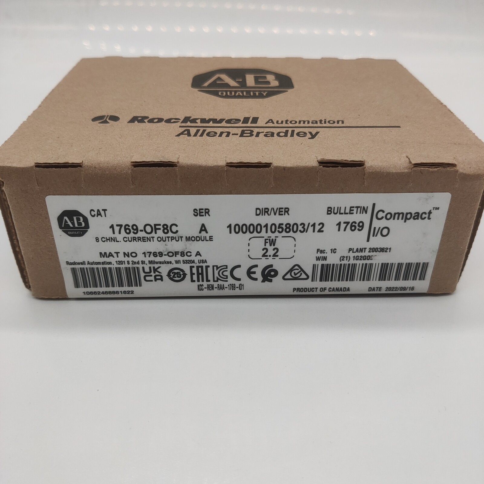 1769-OF8C New NEW AB 1769 OF8C/A CompactLogix 8 Pt A/O Current Module US