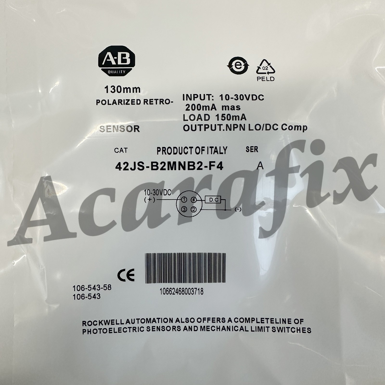 Brand New Photoelectric Switch 42JS-B2MNB2-F4 for Allen Bradley