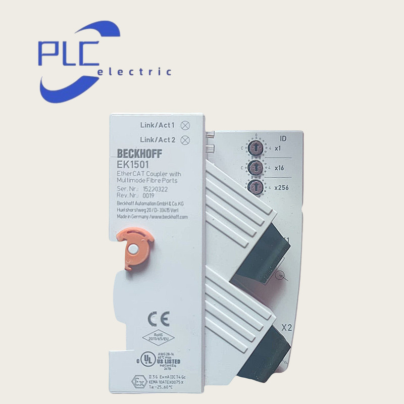 1PCS New EK1501 Beckhoff EtherCAT Coupler Tape ID Multimode Fiber Dip Switch