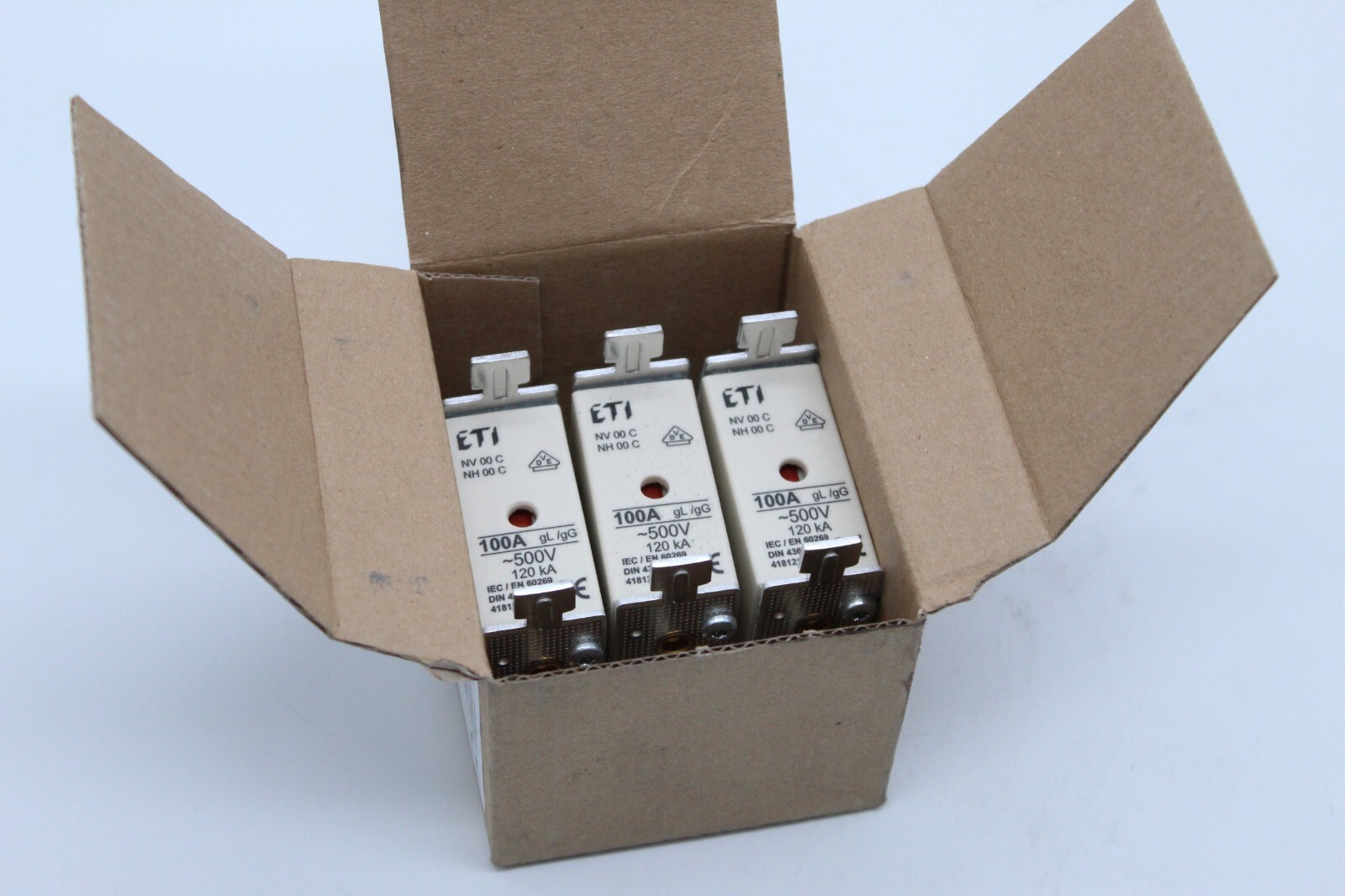 ETI NV00 C, 100A 500V, 004181214, 3 Pack