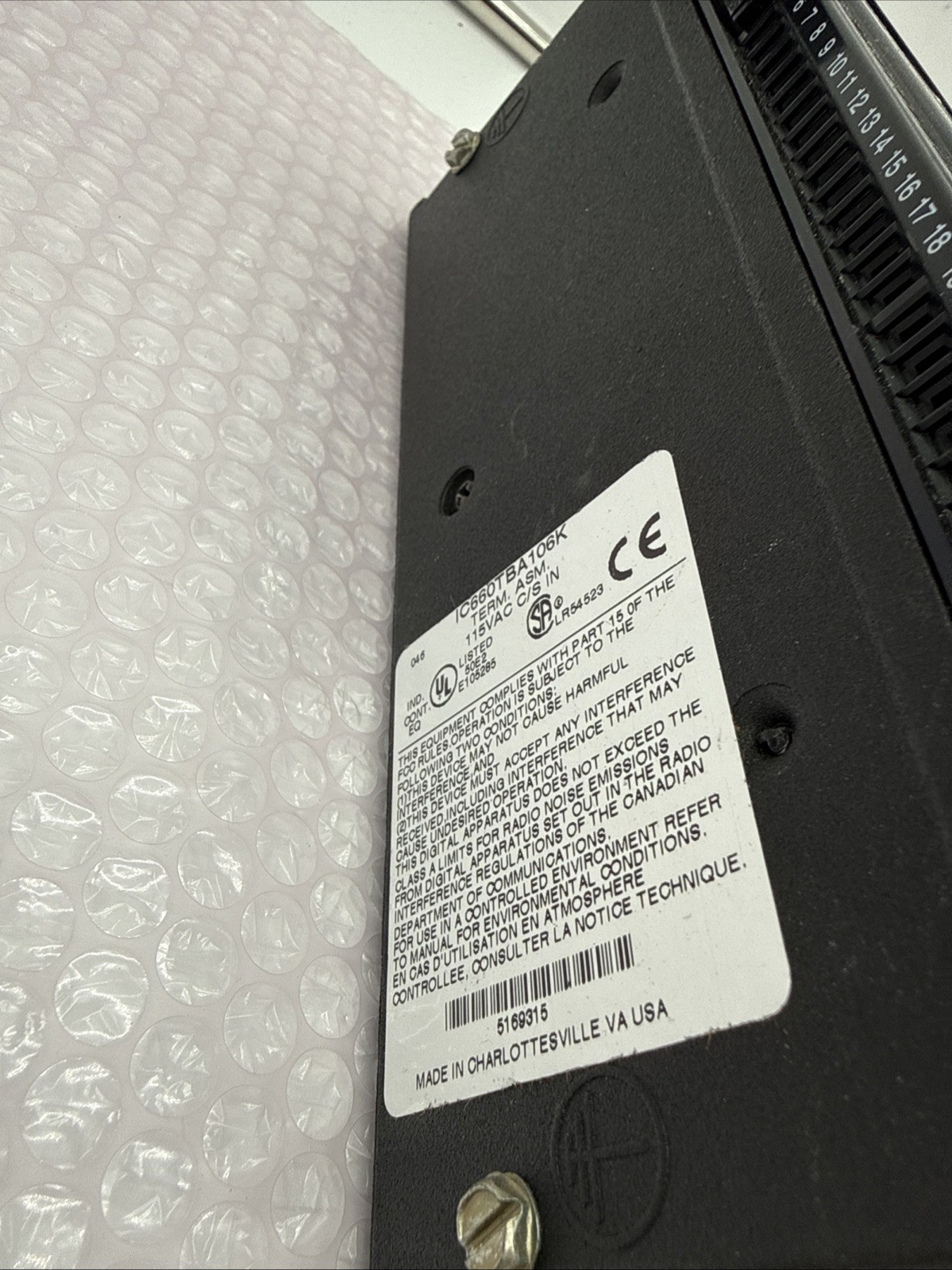 GE FANUC,IC660BBA106,GENIUS BLOCK I/O MODULE