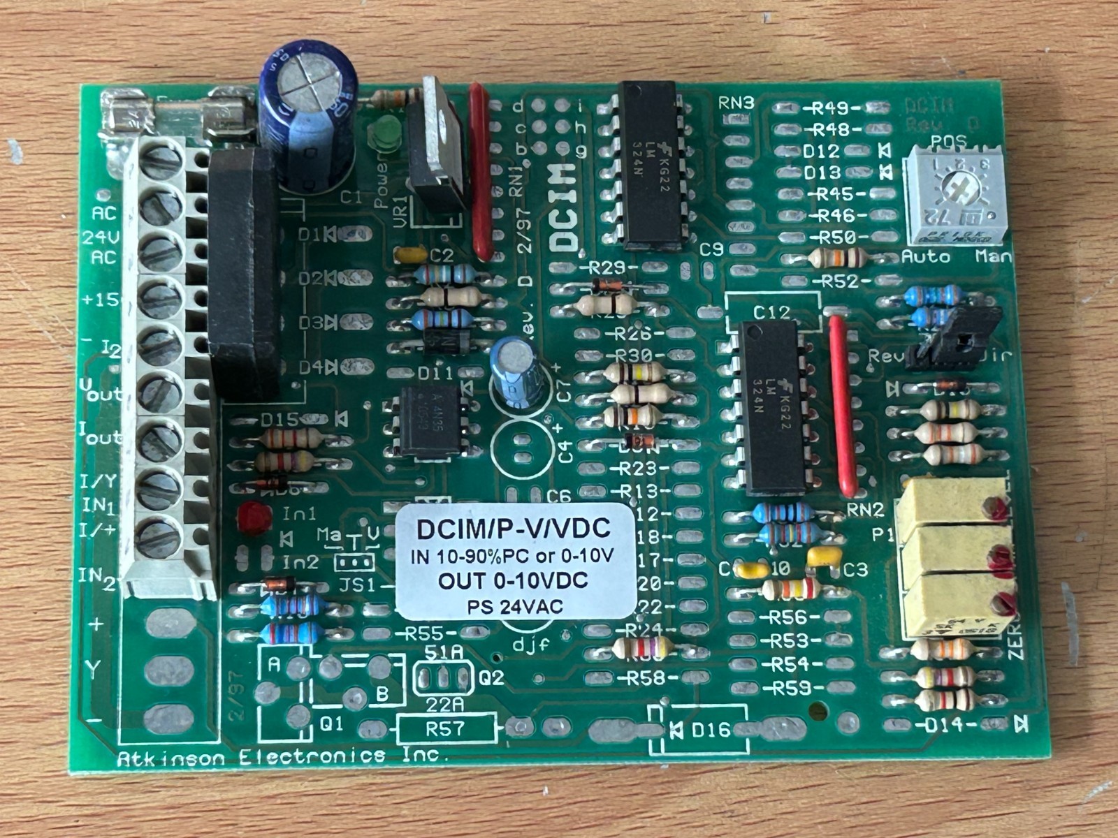ATKINSON Digital Controller Interface Module DCIM/P-V/VDC 0-10VDC Out 24VAC NEW