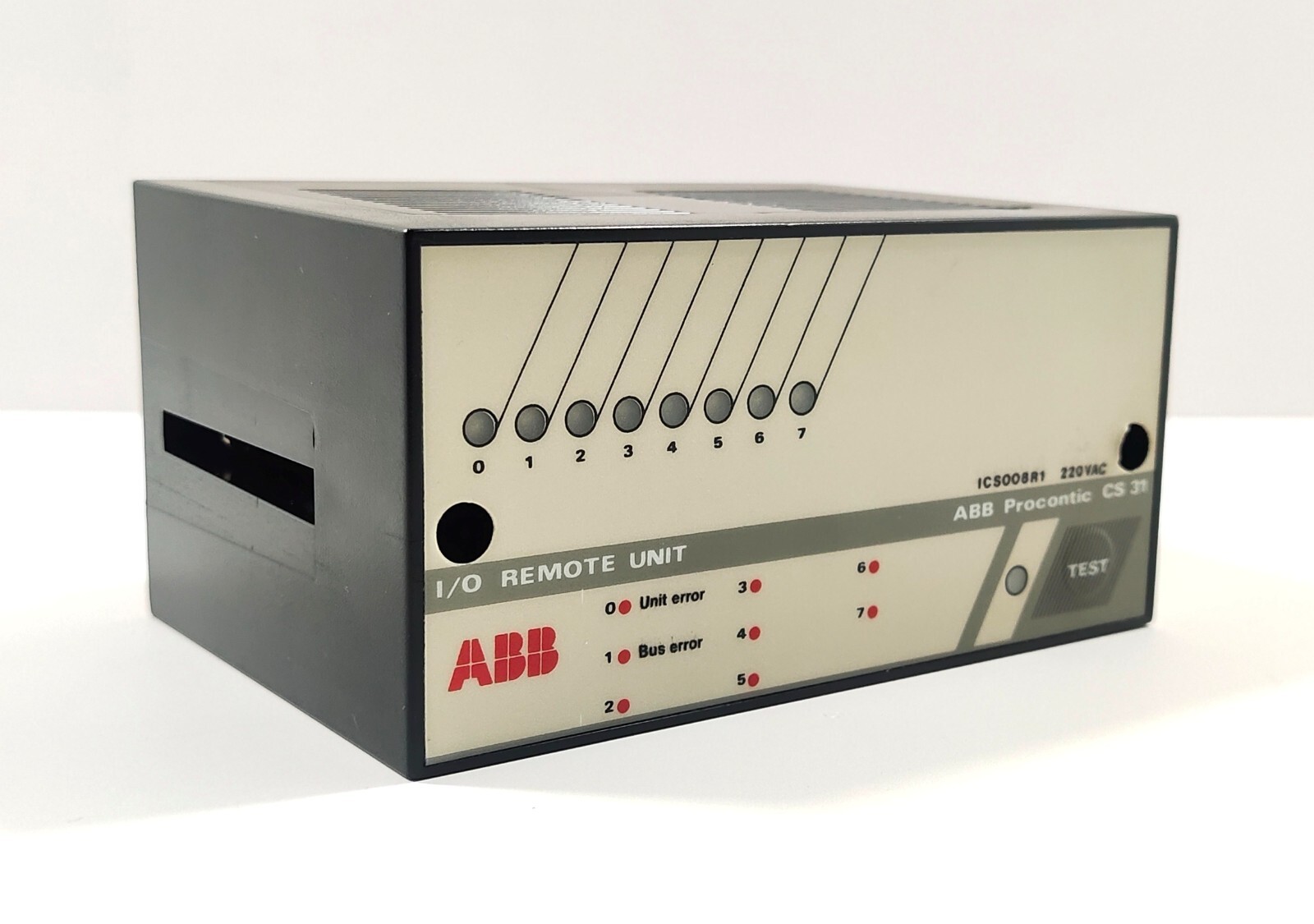 ABB PROCONTIC CS 31 ICSO08R1 I/O REMOTE UNIT FPR3312101R0026-D 220VAC