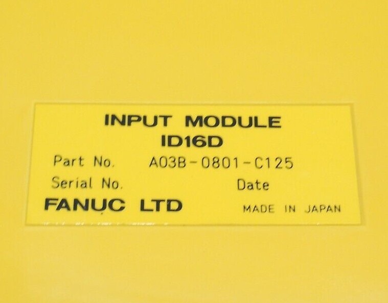 FANUC A03B-0801-C125 INPUT MODULE, ID16D
