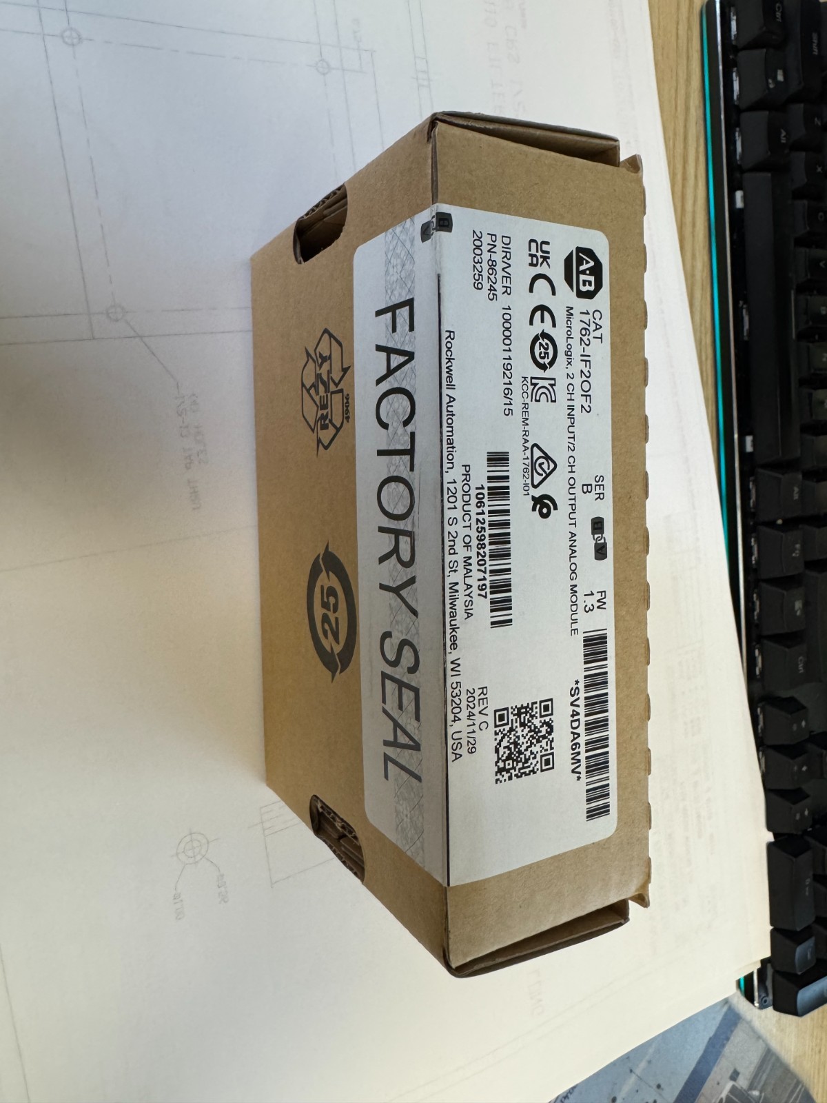 1762-IF2OF2 – Allen Bradley 2 CH Input/2 CH Output Analog Module-NEW SEALED