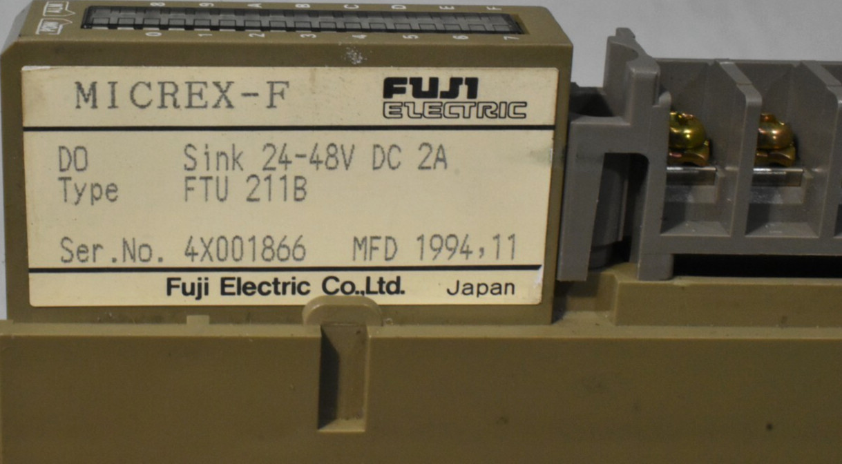 Fuji Electric MICREX-F FTU211B PLC Module Sink 24-48V DC 2A