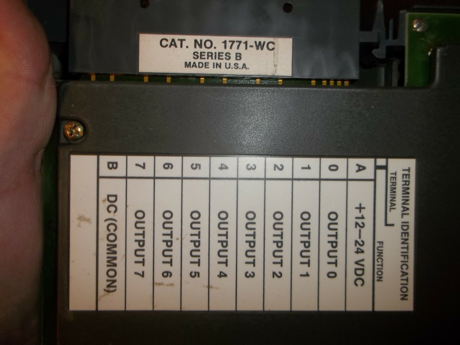 ALLEN BRADLEY 1771-OB C REV A02 DC OUTPUT MODULE 12-24V 1771-WC (QQ2)