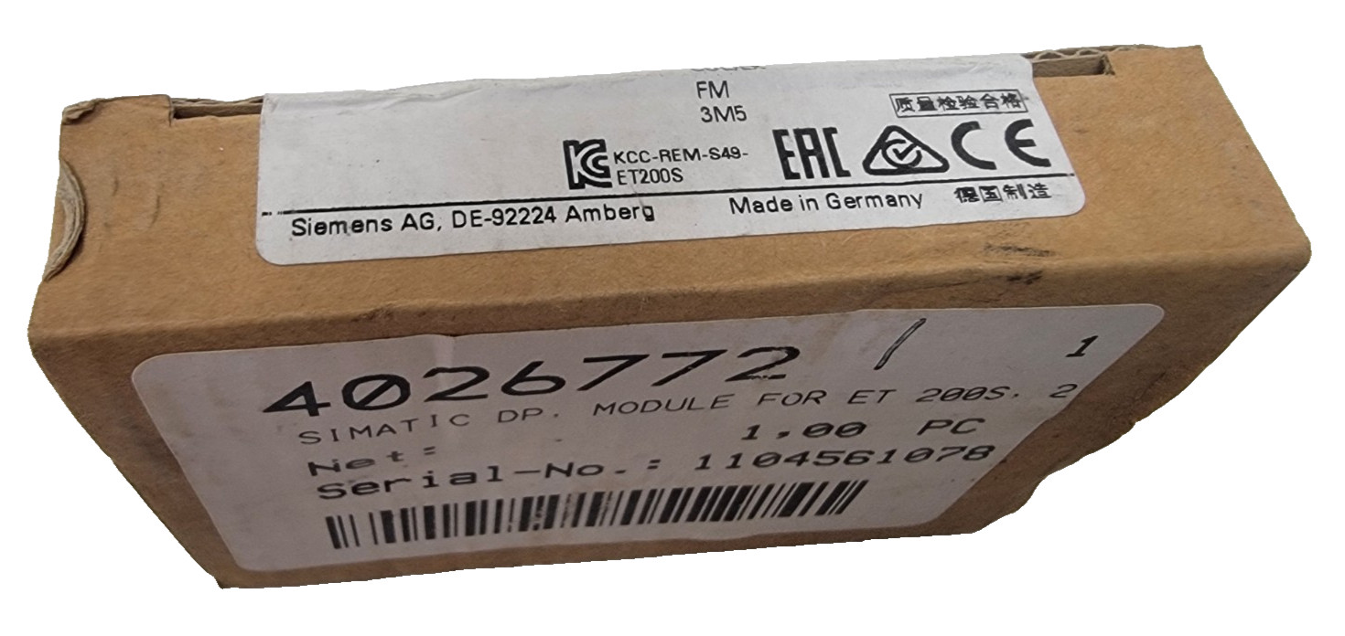 New Sealed Analog Input Module 2 AI I 4Wire ST Simatic ET 200S 6ES7 134-4GB11-0A