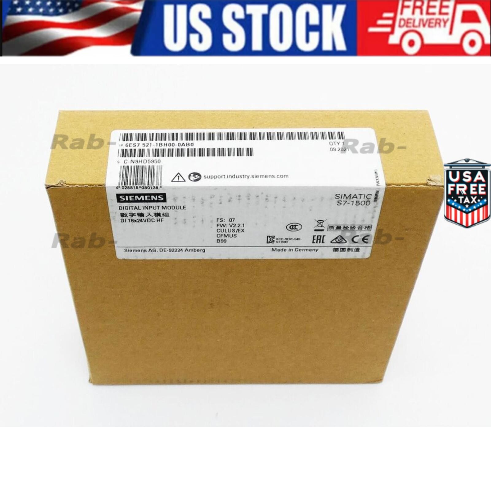New Siemens 6ES7521-1BH00-0AB0 SIMATIC S7-1500 digital input 6ES7 521-1BH00-0AB0