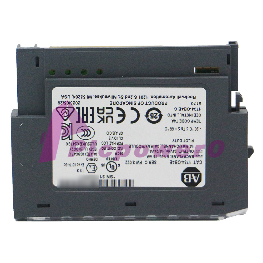 New factory sealed Allen-Bradley 1734-OB4E 24V Dc 4 Channel Source Output Module