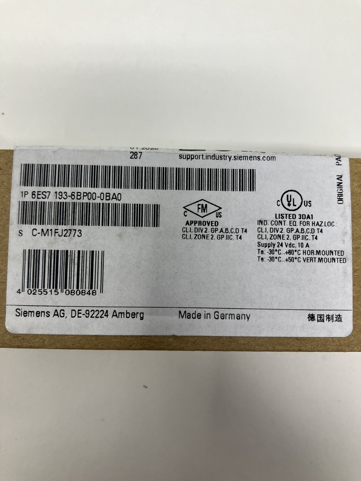 Lot of 5 New Siemens Simatic ET200 SP 6ES7 193-6BP00-0BA0 Digital Output