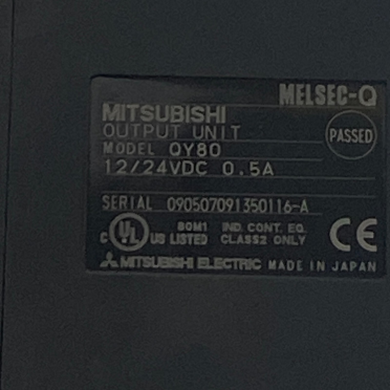 Mitsubishi MELSEC-Q QY80 Output Unit 12/24VDC 0.5A PLC
