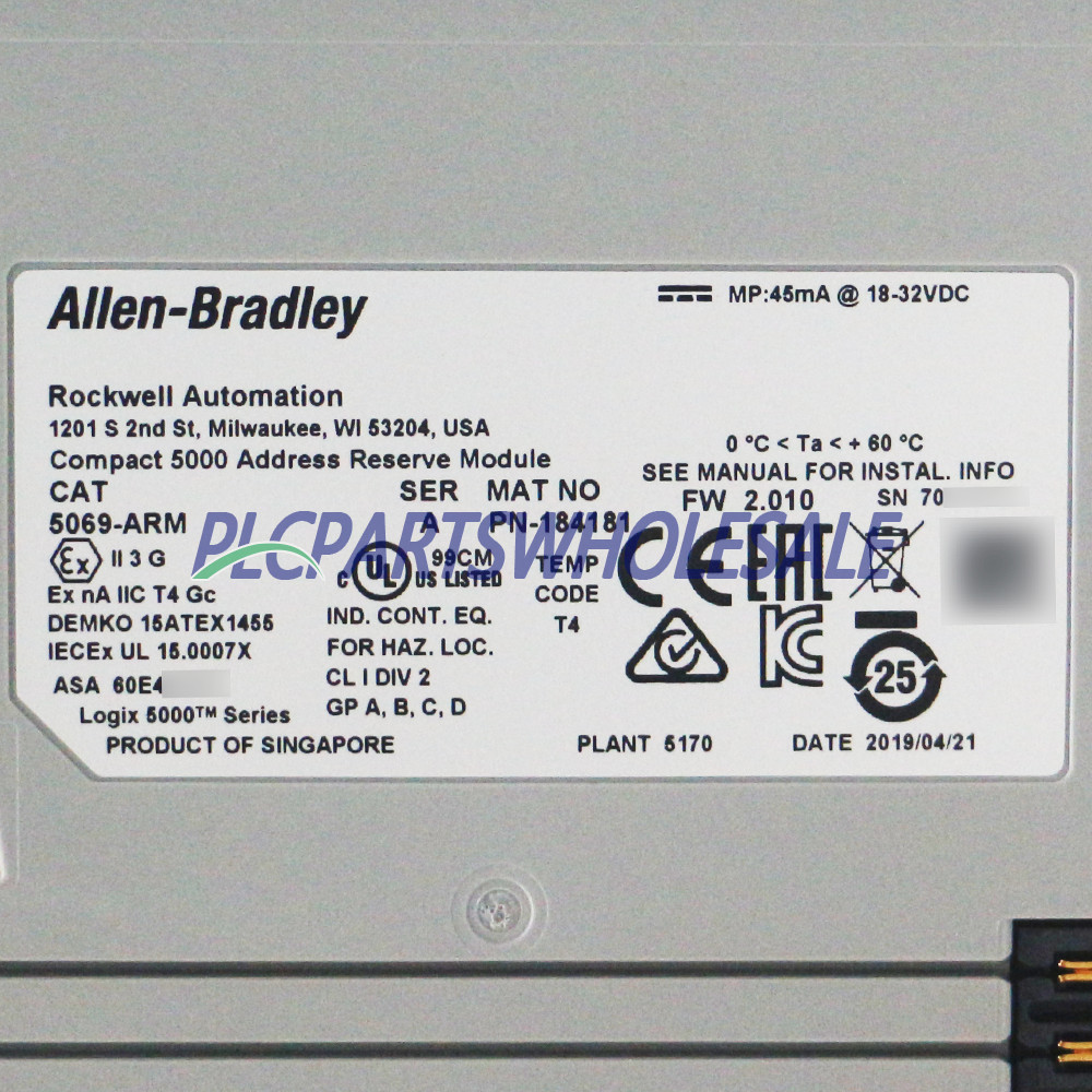 NEW 5069-ARM Ser A Logix 5069 Compact 5000 Address Reserve Module New Sealed PLC