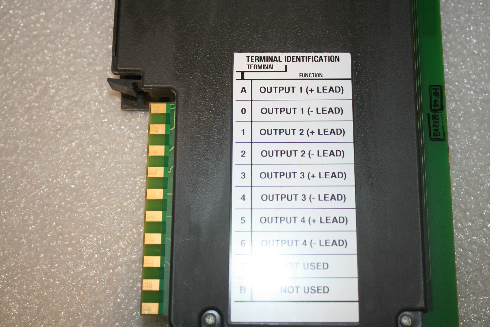 ALLEN BRADLEY 1771-OFE1 ANALOG OUTPUT MODULE, OUTPUT +/- 10 VDC, 10 MA, USED