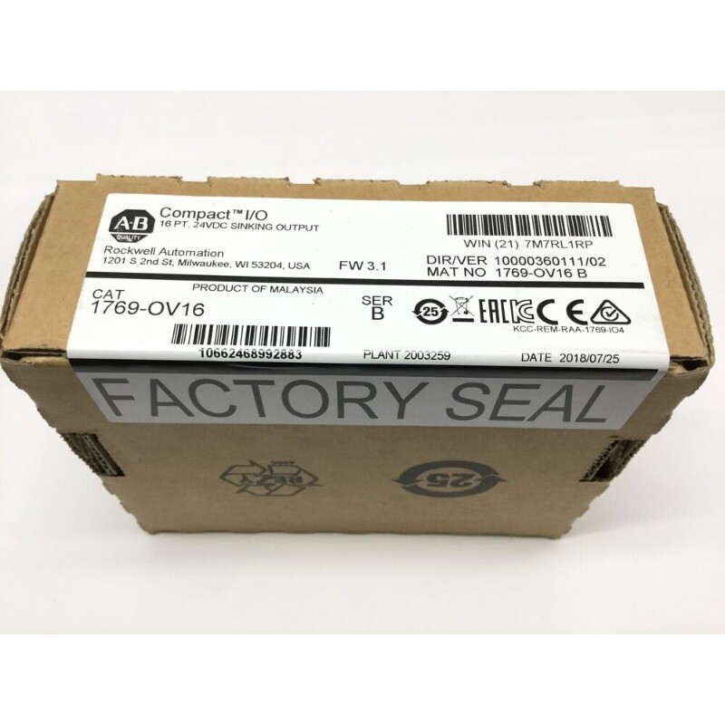 NEW AB 1769-OV16 CompactLogix PLC Output Module 16-Point 24VDC US Free Tax