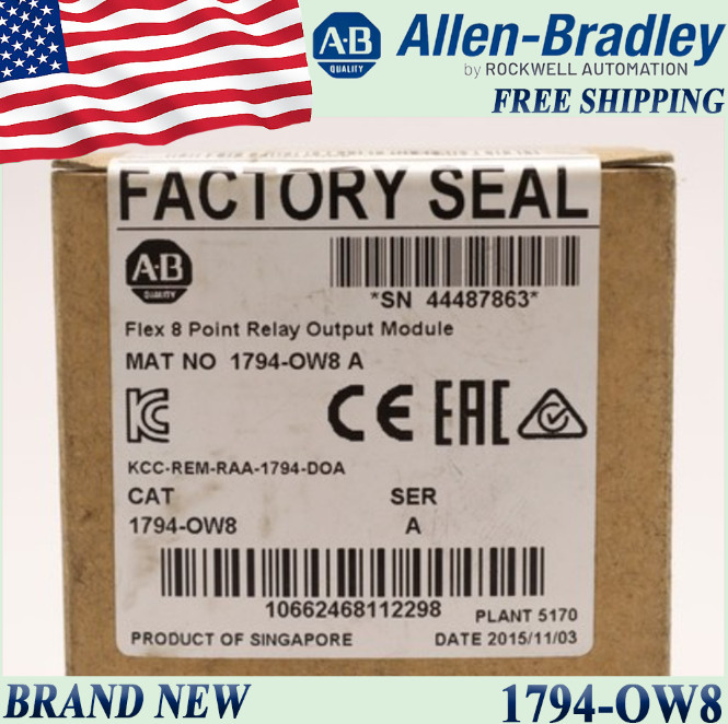 Brand New in Box AB 1794-OW8/A Flex Relay Output Module 1794OW8 serA Free Ship