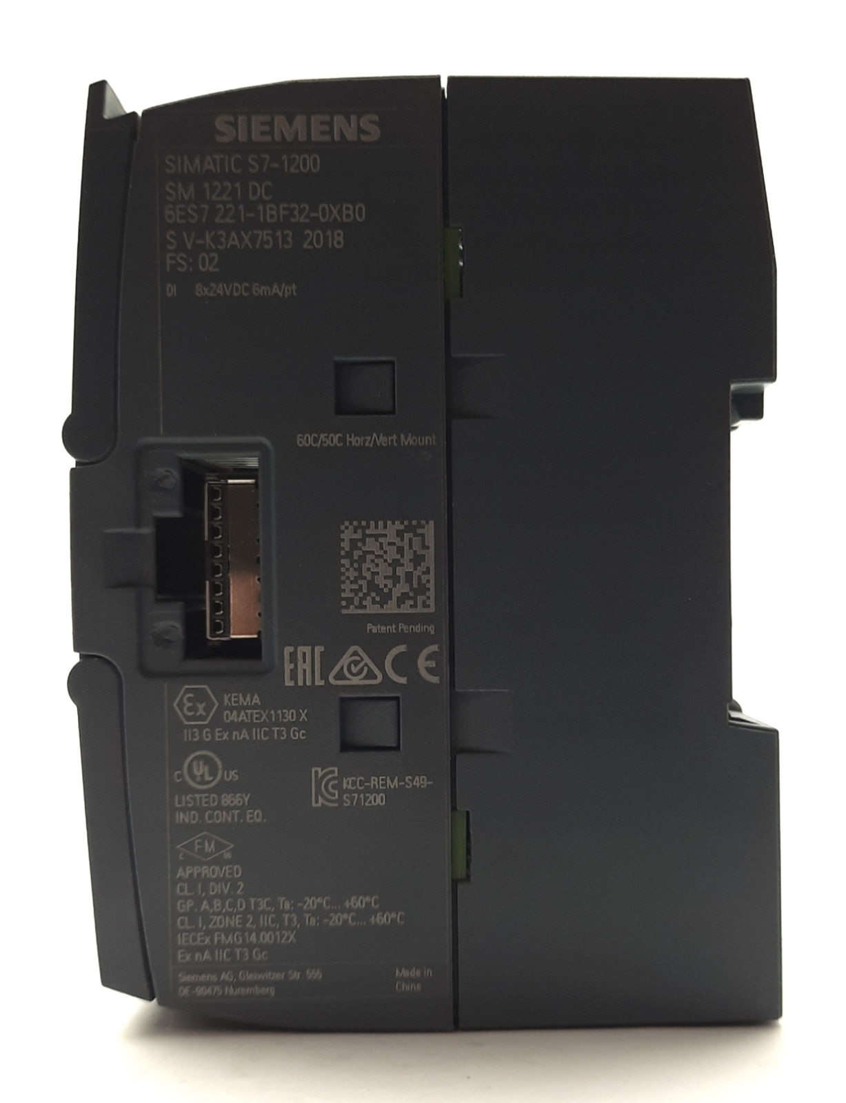 Siemens 6ES7 221-1BF32-0XB0 SIMATIC S7-1200 Digital Input SM 1221 DC 8x 24VDC