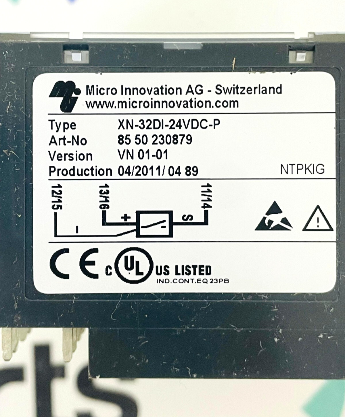 EATON MICRO INNOVATION XN-32DI-24VDC-P Digital Input Module 140147