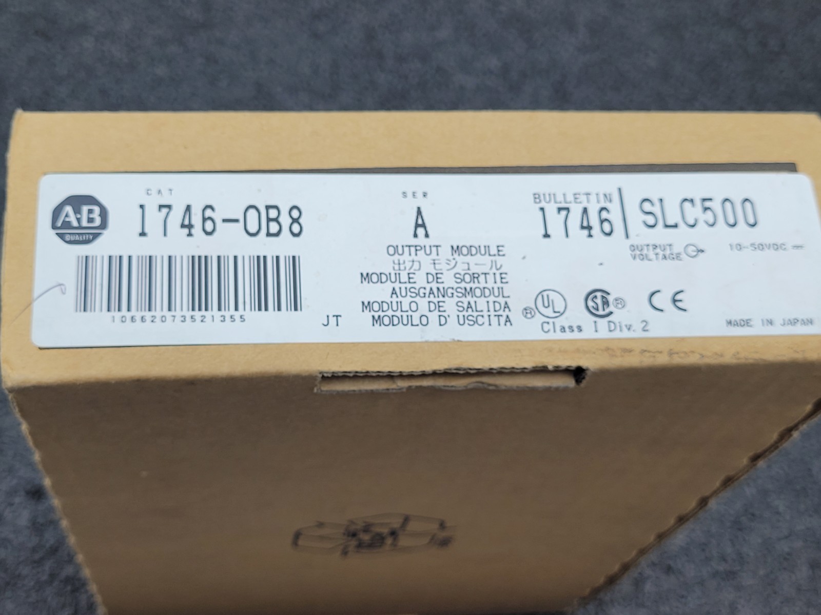 Allen-Bradley 1746-OB8 SLC 500 Output Voltage Module Open Box Sticker Residue