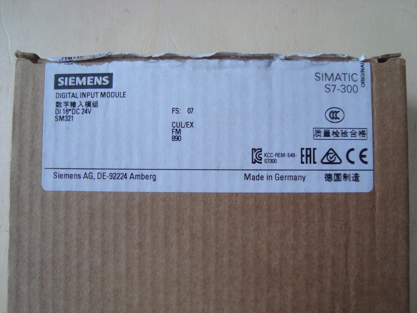 Siemens 6ES7321-1BH02-0AA0 – Digital Expansion Module – Read Description –