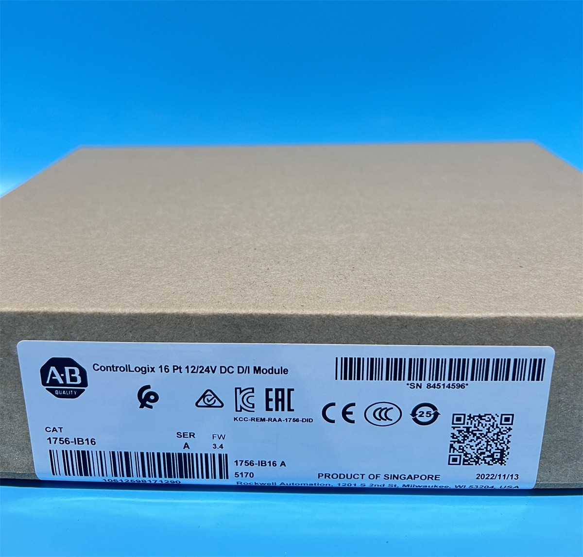 ControlLogix 16 Pt 12/24V DC D/I Module 1756IB16 1756-IB16 /A