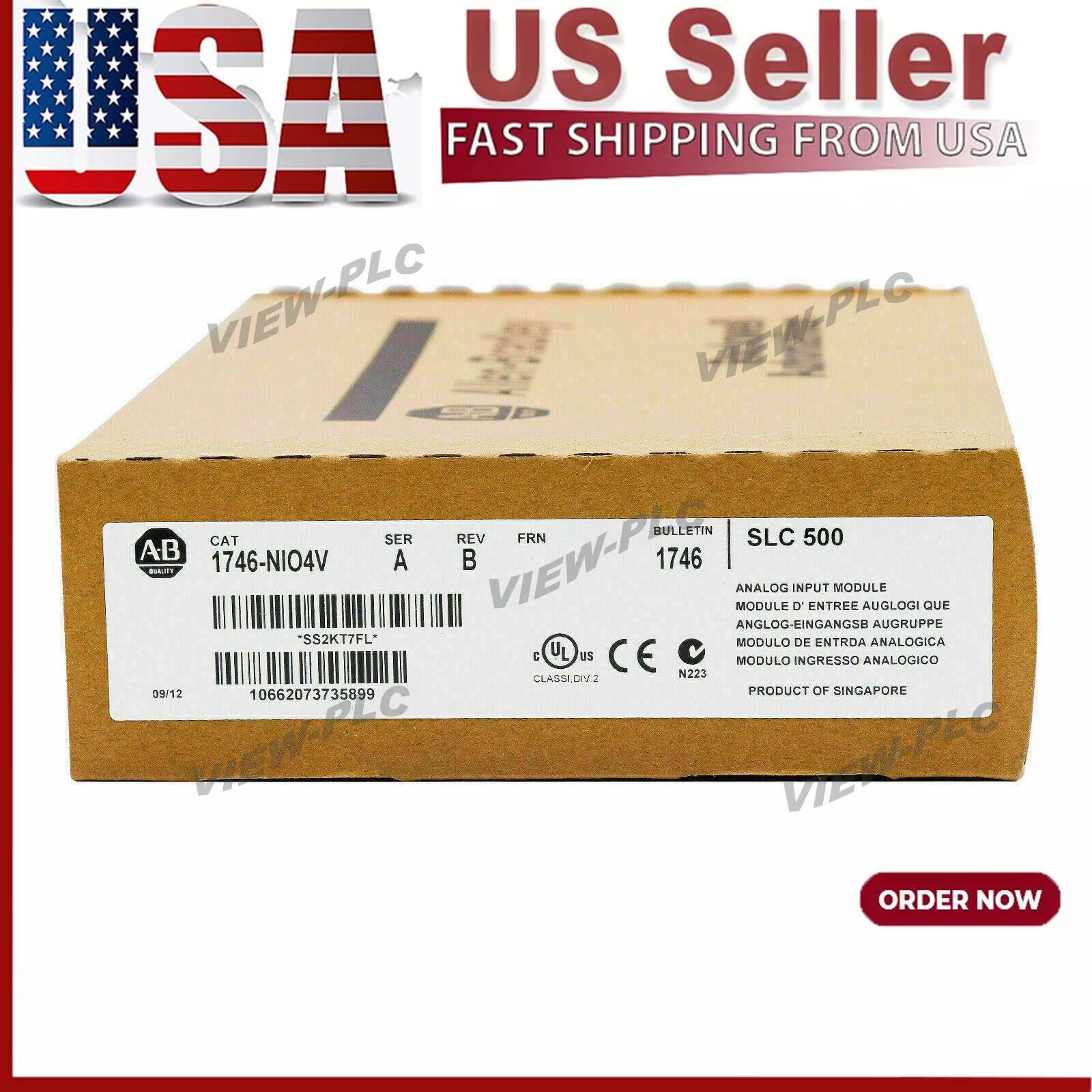 Sealed AB 1746-NIO4V SER A SLC 500 Analog Output Module FAST SHIP US Free Tax