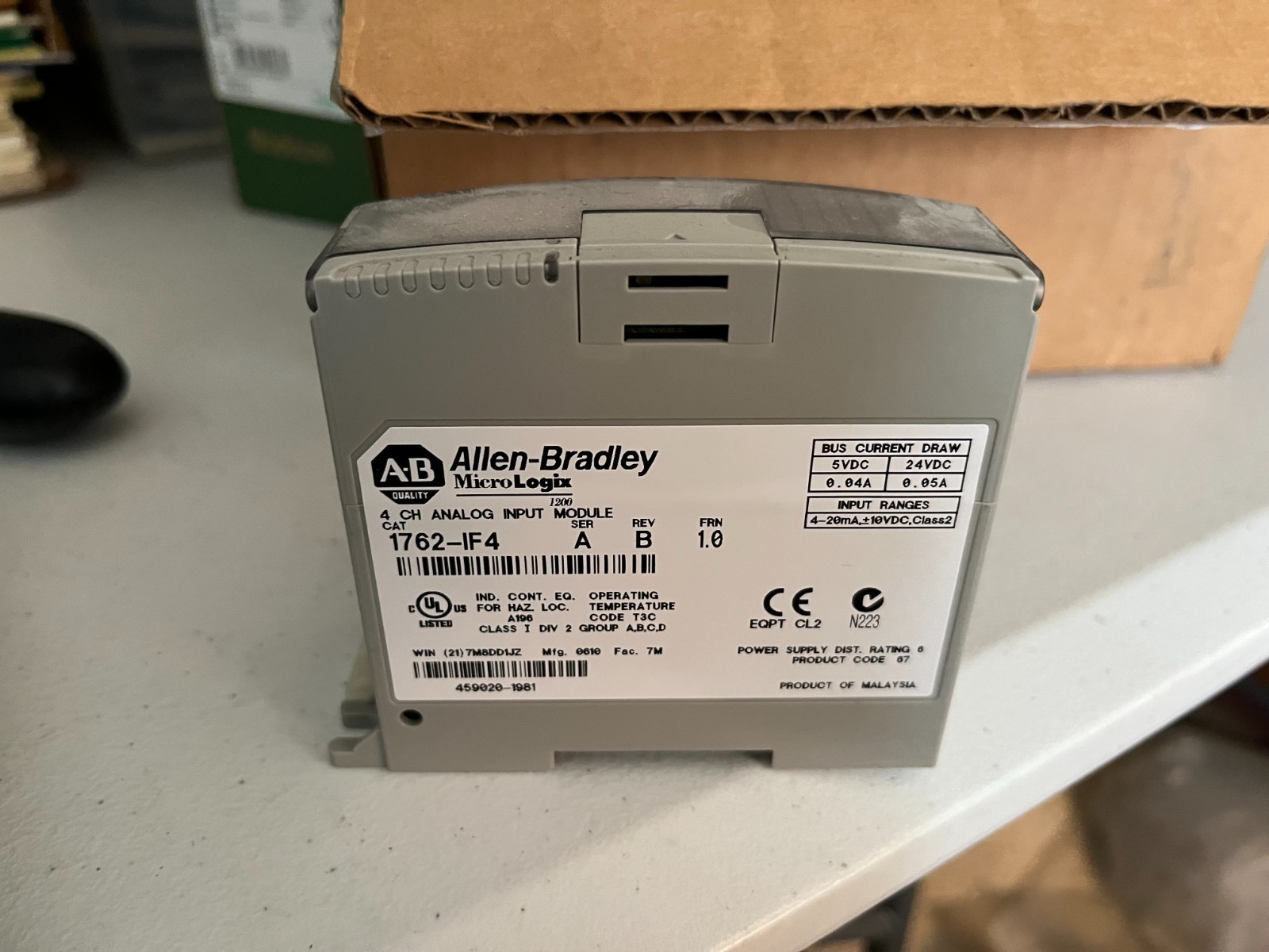 Allen Bradley 1762-IF4 MicroLogix 4 Channel Analog Input Module