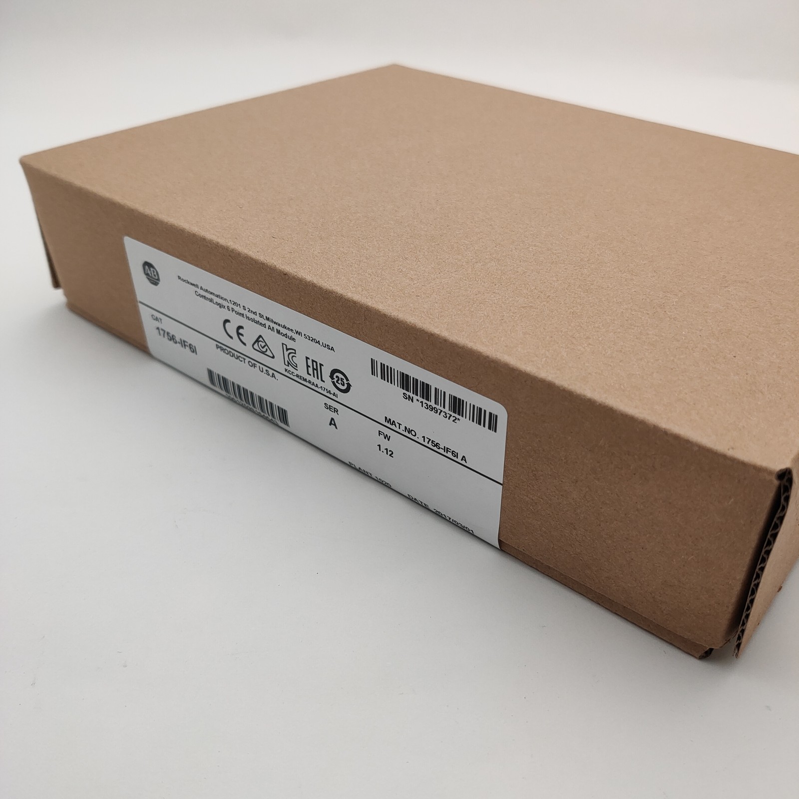 New AB 1756-IF6I/A ControlLogix 6 Point Isolated A/I Module 1756IF6I serA 1PC