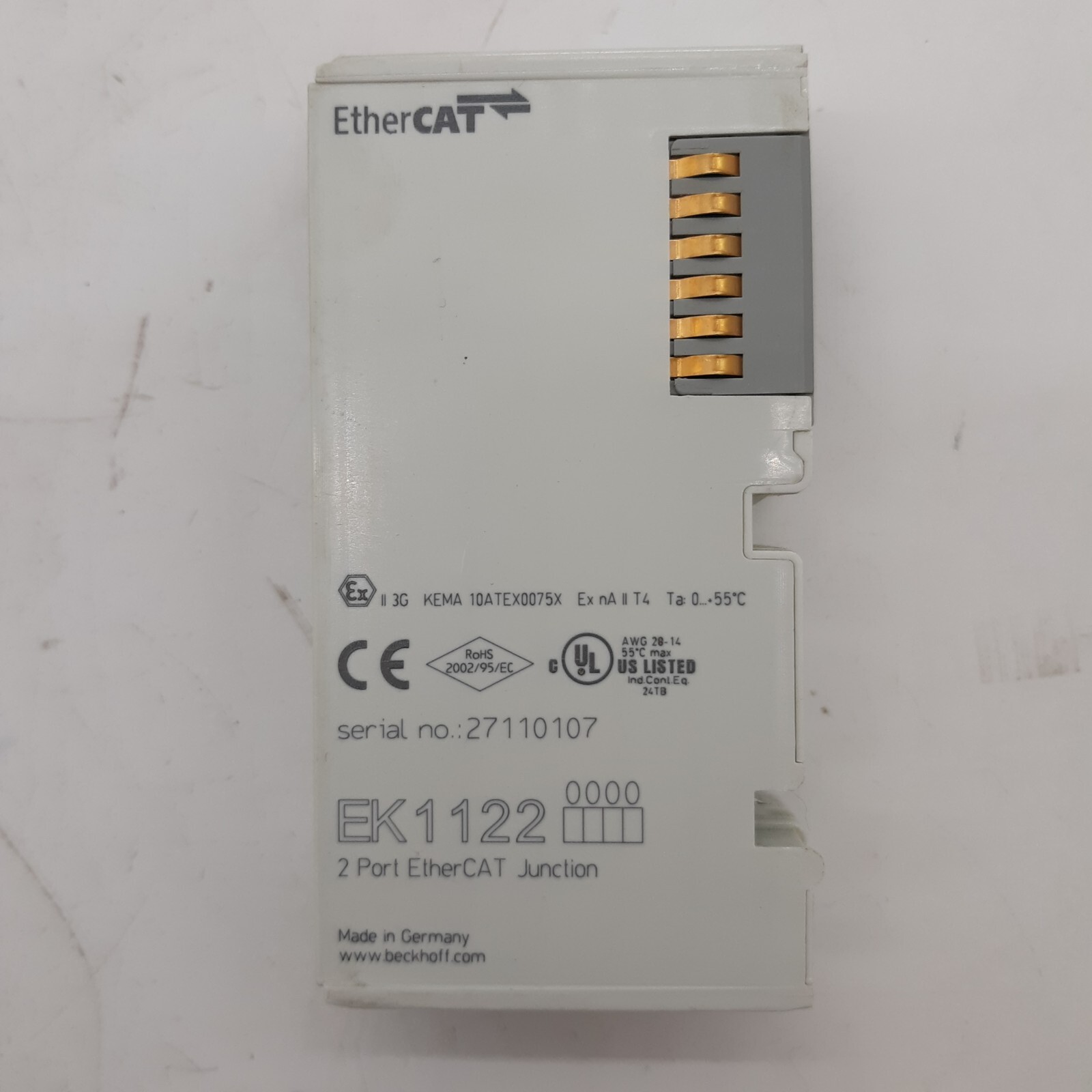 Beckhoff EtherCat EK1122 2-Port Junction Module