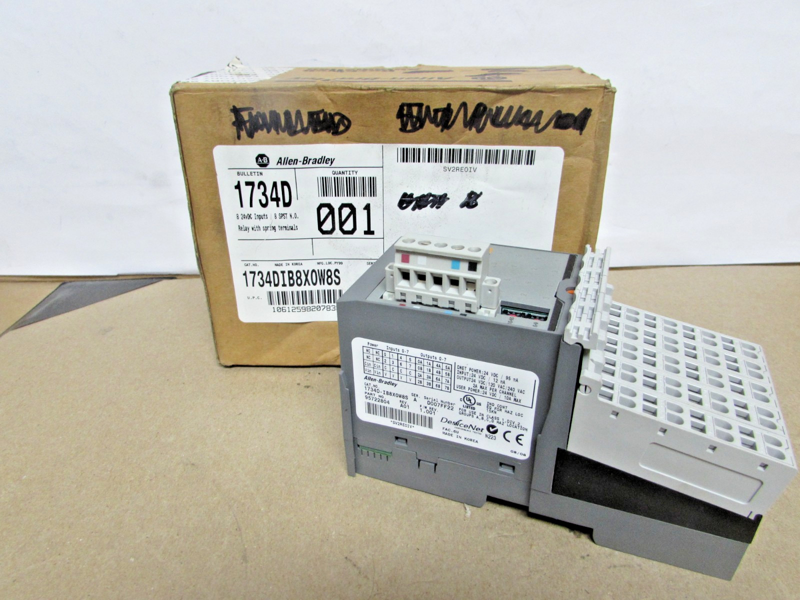 ALAN BRADLEY 1734-1B16S 120/240V Ser. A Device Net Module ( NEW – OPEN BOX )