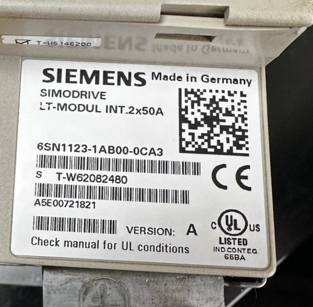 Siemens Simodrive Module:6SN1123-1AB00-0CA3, Includes 1 Year Warranty