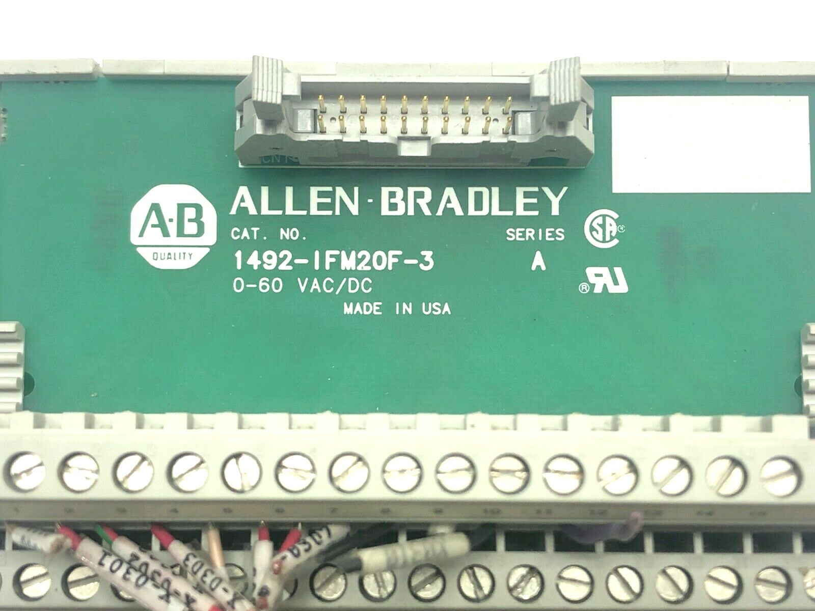 Allen Bradley 1492-IFM20F-3 Digital Input Breakout Module Series A