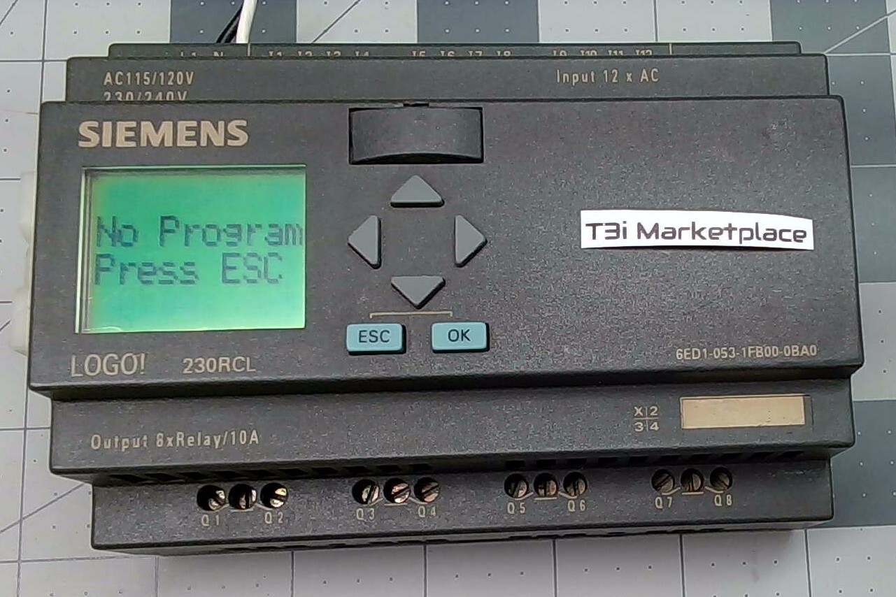 Qty 1 Siemens 6ED1 053-1FB00-0BA0 Logic Module – Logo! Long 12 Inputs/8 Outputs