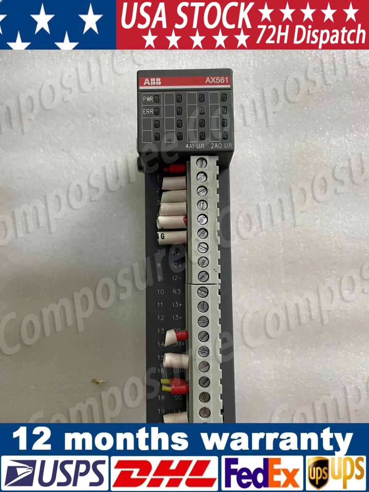 ABB PLC AX561 1TNE968902R1301 Analog Input Output Module US Free TAX