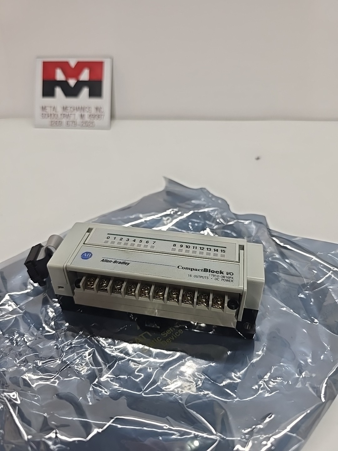 Allen Bradley 1791D-0B16PX SER. D REV. A01 Compact Block I/O Used Tested Ok